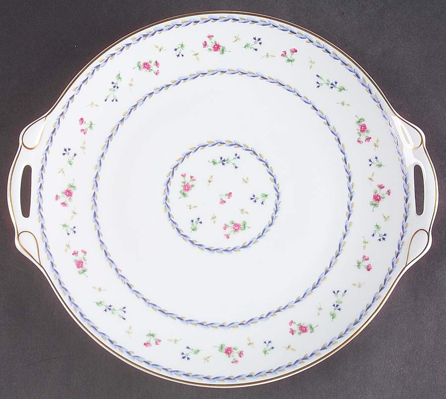 Artois Bleu Handled Cake Plate by Bernardaud-1