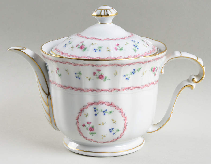 Artois Rose Teapot & Lid by Bernardaud-1
