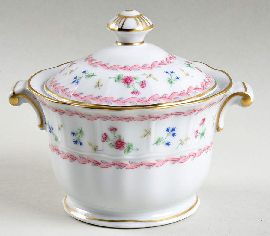 Artois Rose Sugar Bowl & Lid by Bernardaud-1
