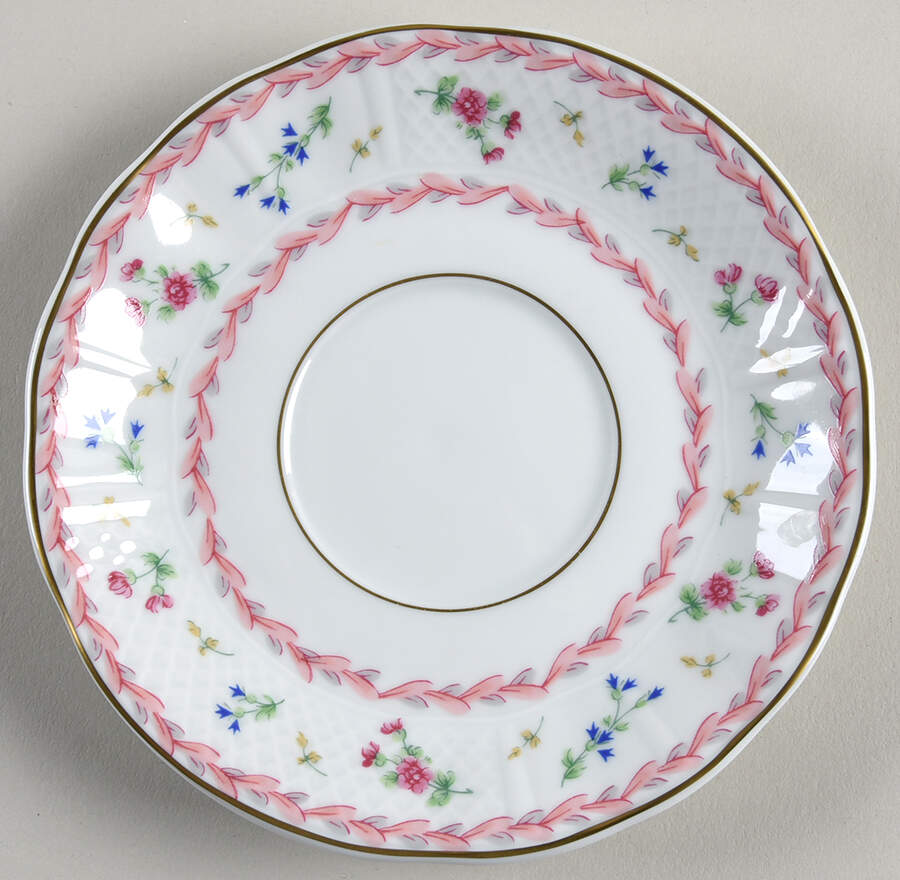 Artois Rose Saucer for Footed Cup by Bernardaud-1