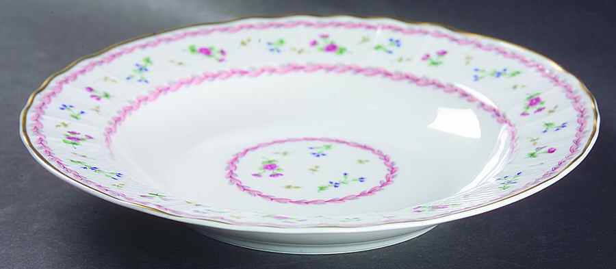 Artois Rose Large Rim Soup Bowl by Bernardaud-1