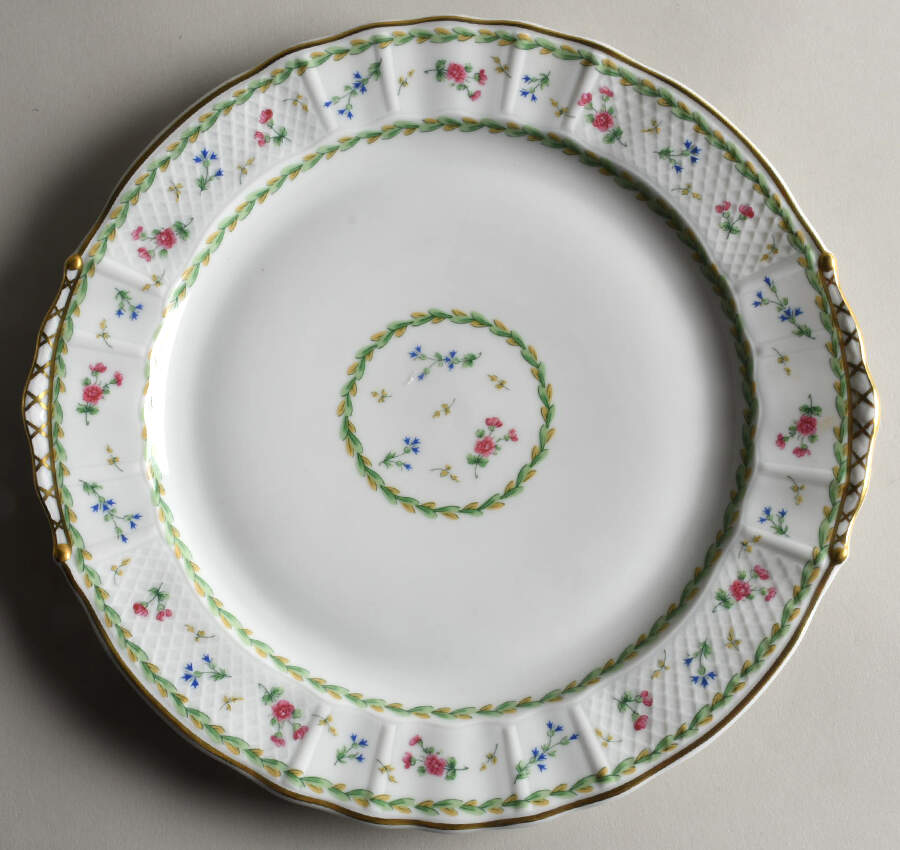 Artois Vert (Versailles Shape) Handled Cake Plate by Bernardaud-1