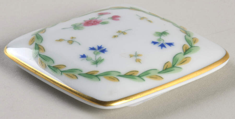 Artois Vert (Versailles Shape) Lid for Square Box by Bernardaud-1