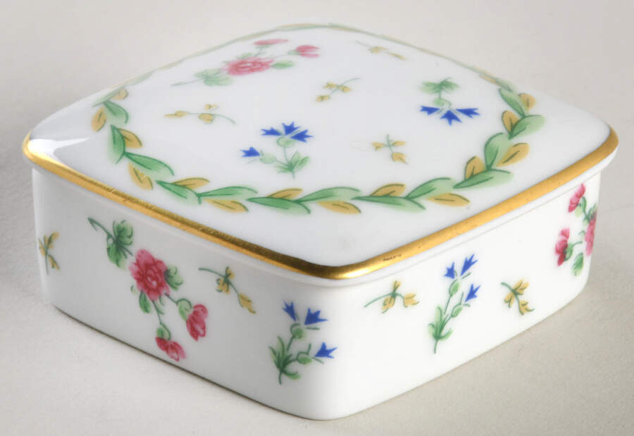 Artois Vert (Versailles Shape) Square Box & Lid by Bernardaud-1