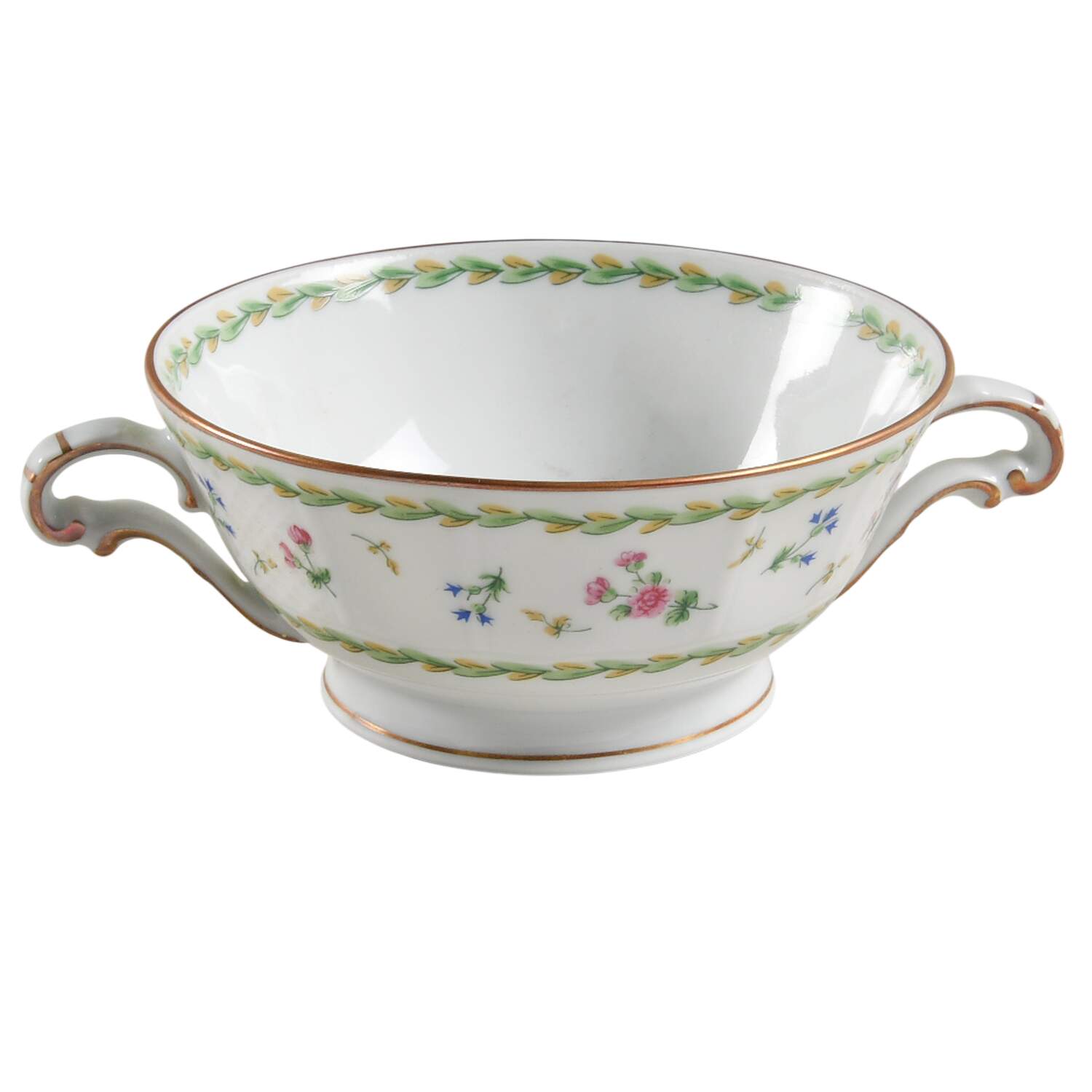 Artois Vert (Versailles Shape) Footed Cream Soup Bowl by Bernardaud-1