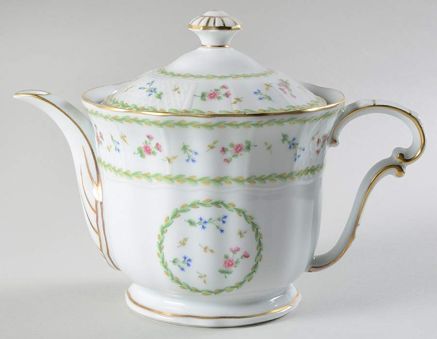 Artois Vert (Versailles Shape) Teapot & Lid by Bernardaud-1