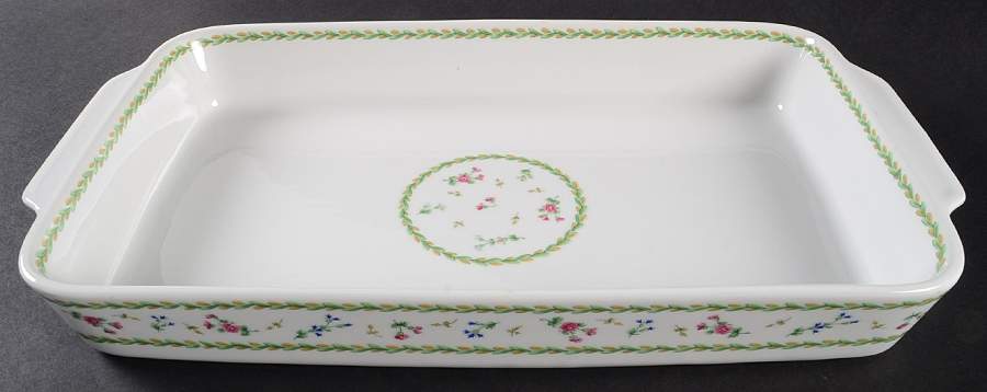 Artois Vert (Versailles Shape) 15" Rectangular Baker by Bernardaud-1