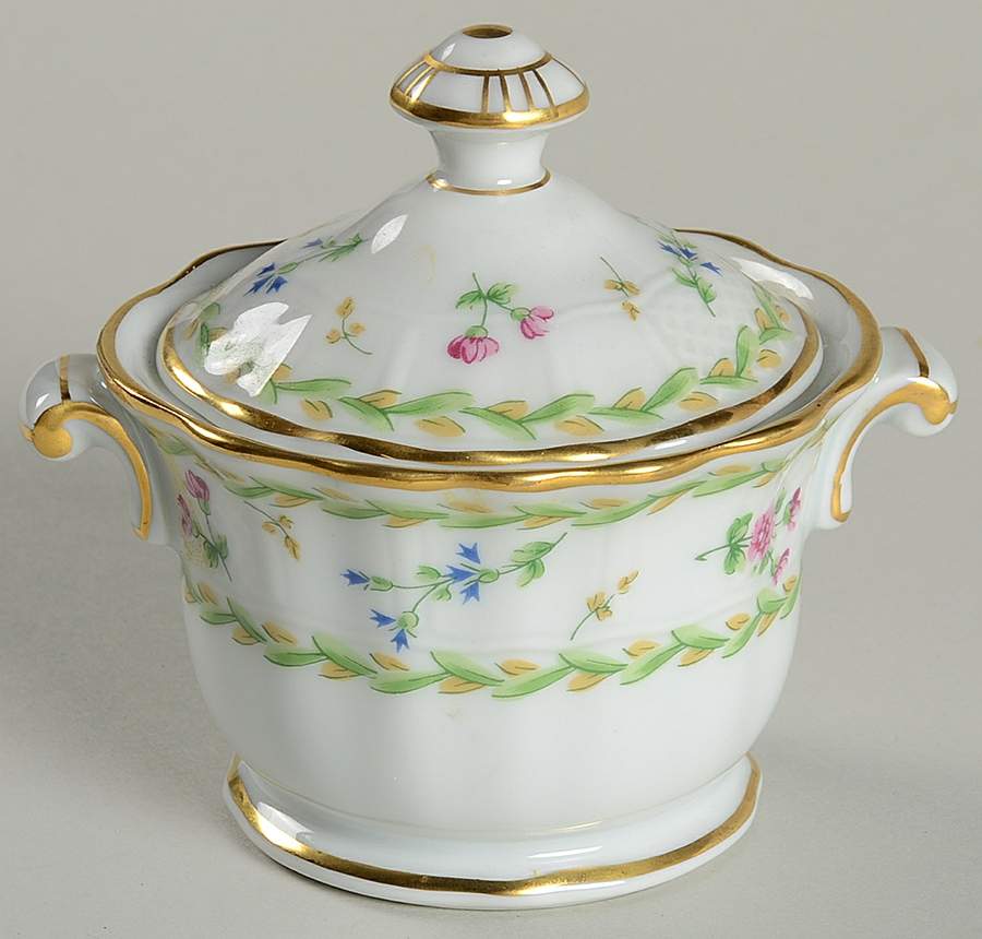 Artois Vert (Versailles Shape) Mini Sugar Bowl & Lid by Bernardaud-1