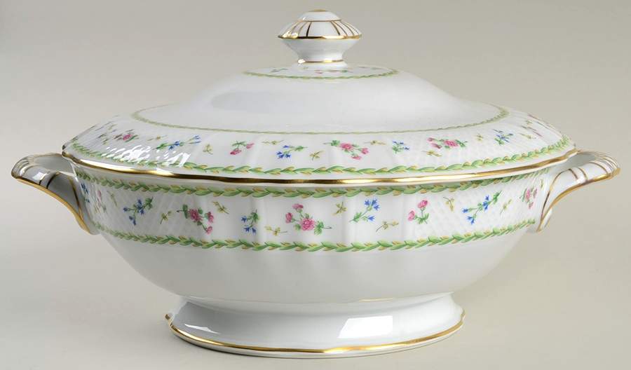 Artois Vert (Versailles Shape) Oval Tureen & Lid by Bernardaud-1