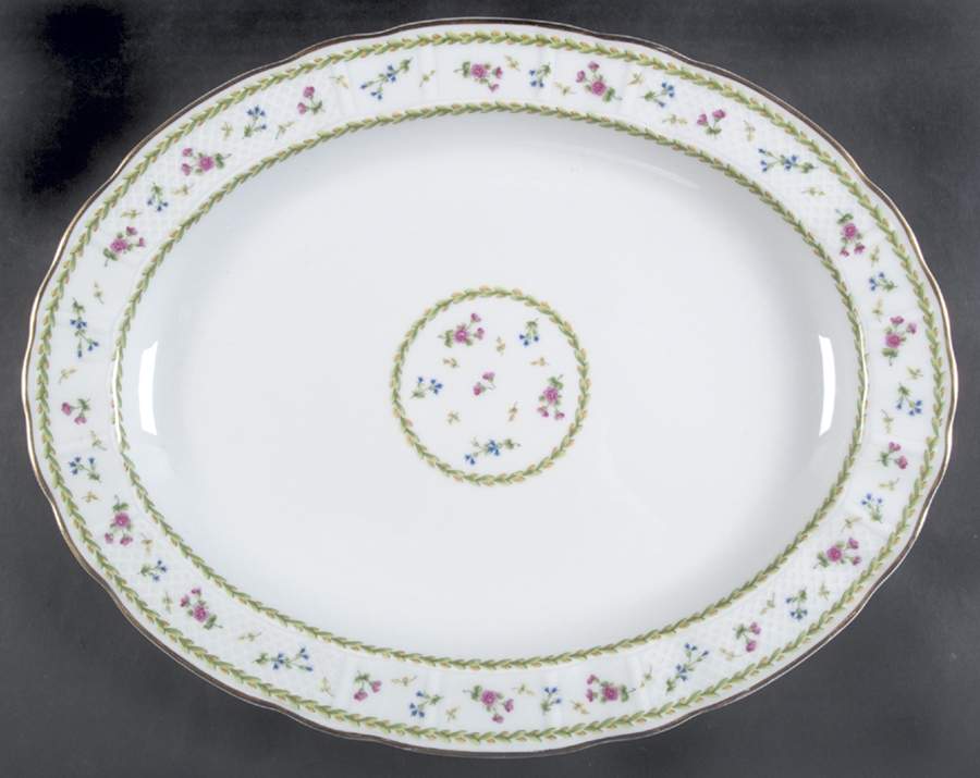Artois Vert (Versailles Shape) 15" Oval Serving Platter by Bernardaud-1