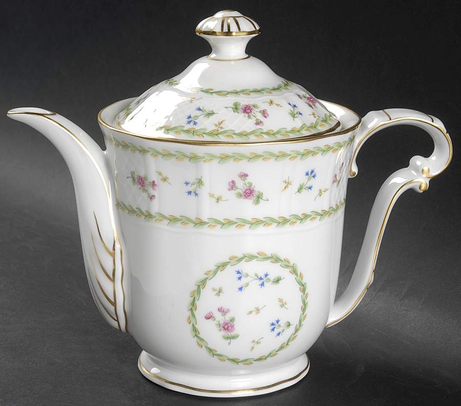Artois Vert (Versailles Shape) Small Teapot & Lid by Bernardaud-1