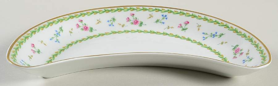 Artois Vert (Versailles Shape) Crescent Salad Plate by Bernardaud-1