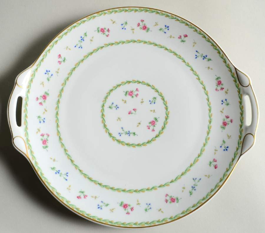 Artois Vert (Versailles Shape) Handled Cake Plate by Bernardaud-1