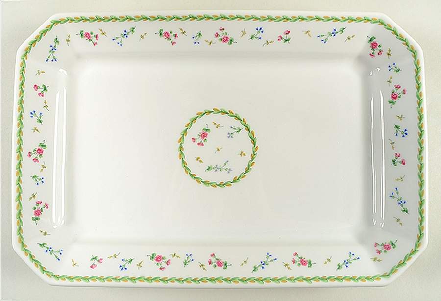 Artois Vert (Versailles Shape) 13" Rectangular Serving Platter by Bernardaud-1