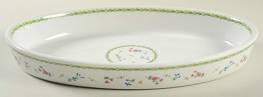 Artois Vert (Versailles Shape) 12'' Oval Baker by Bernardaud-1