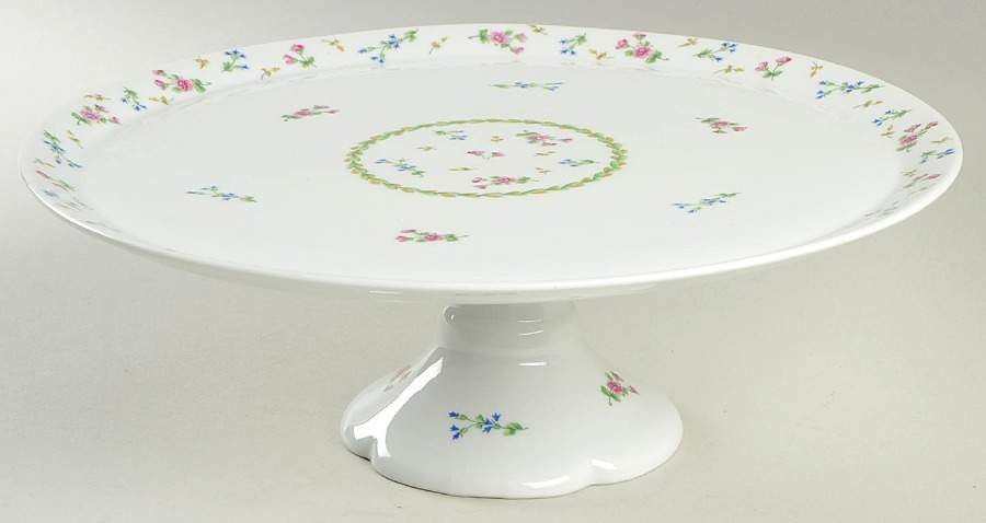 Artois Vert (Versailles Shape) 11" Diameter Pedestal Cake Stand by Bernardaud-1