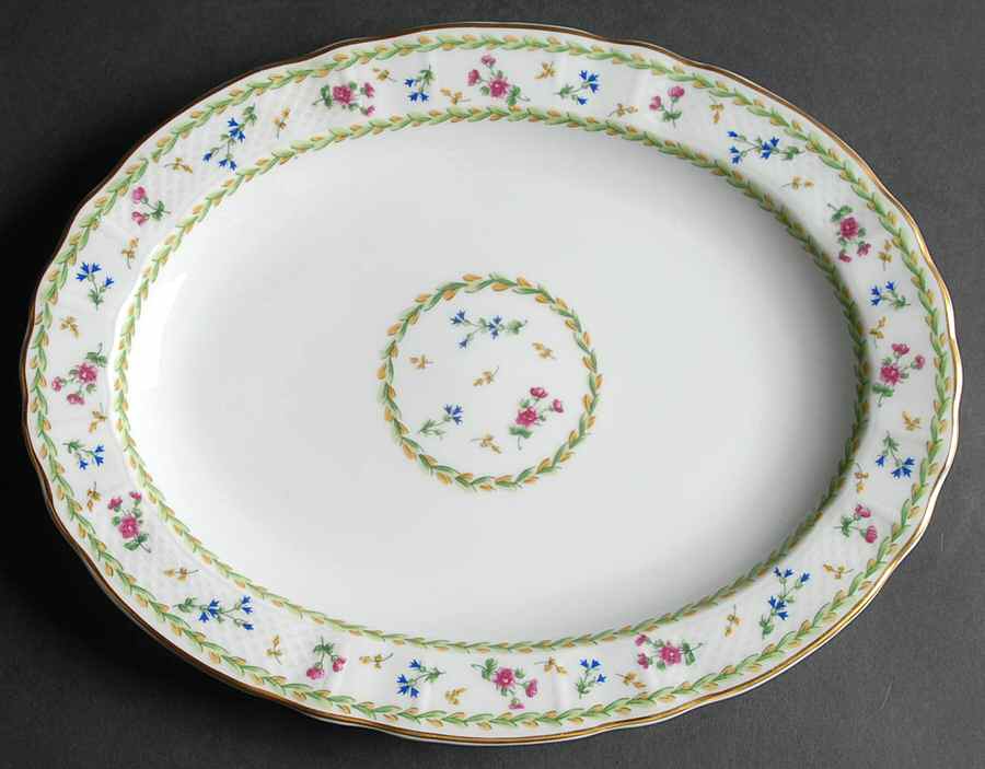Artois Vert (Versailles Shape) 11" Oval Serving Platter by Bernardaud-1