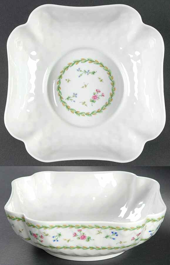 Artois Vert (Versailles Shape) Large Lobed Bowl by Bernardaud-1