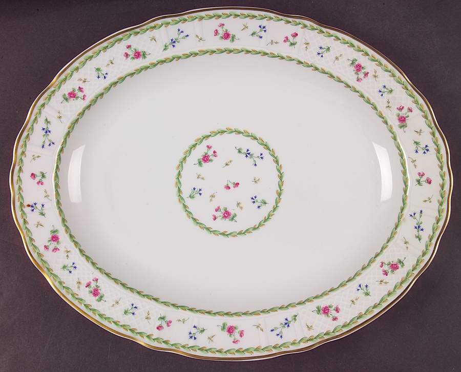 Artois Vert (Versailles Shape) 13" Oval Serving Platter by Bernardaud-1