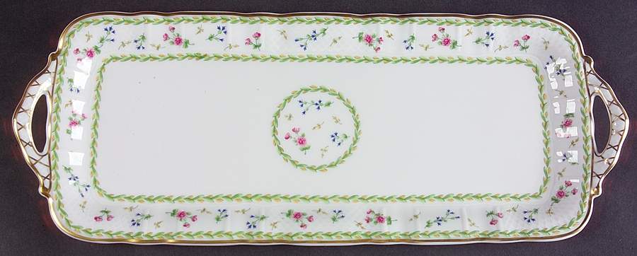 Artois Vert (Versailles Shape) Oblong Cake Plate by Bernardaud-1