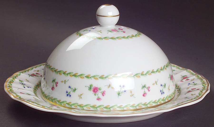 Artois Vert (Versailles Shape) Round Covered Butter by Bernardaud-1
