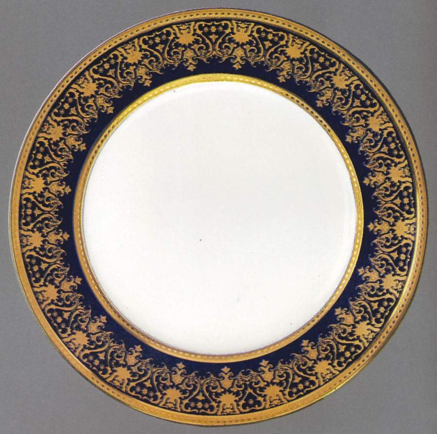 Babylone Cobalt Dinner Plate by Bernardaud-1