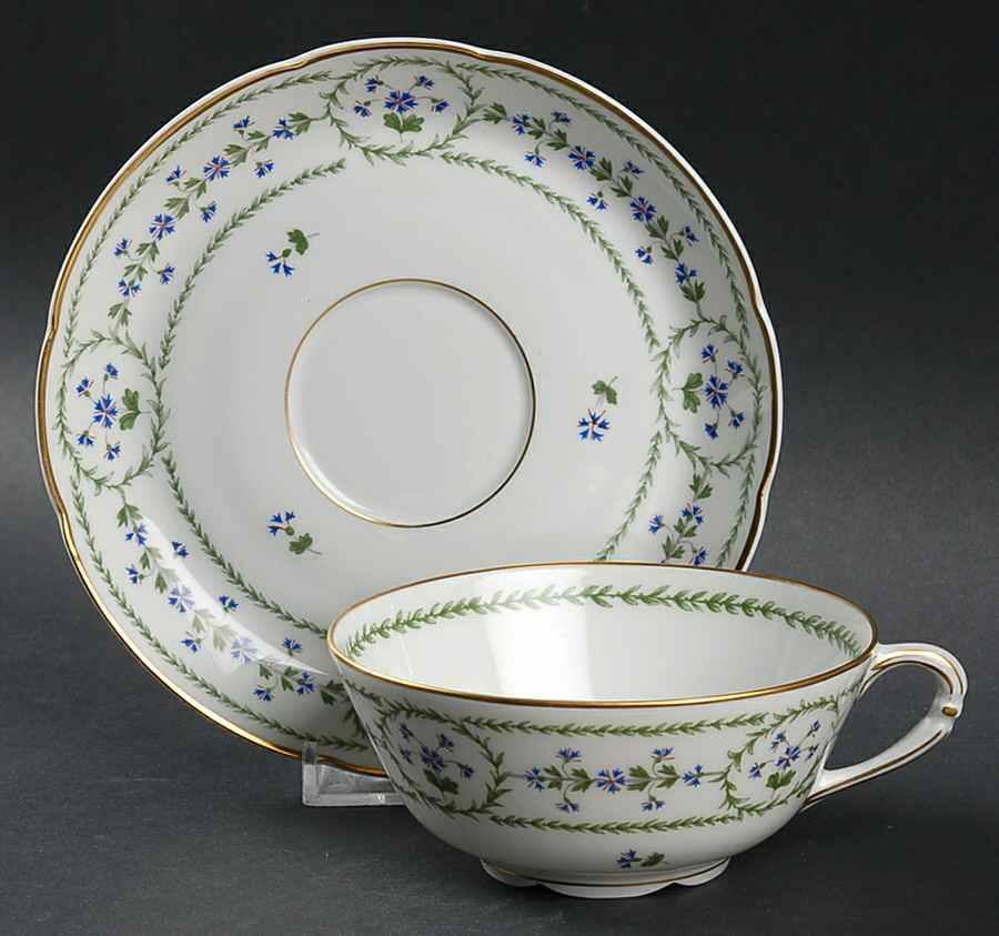 Barbeaux Flat Cup & Saucer Set by Bernardaud-1