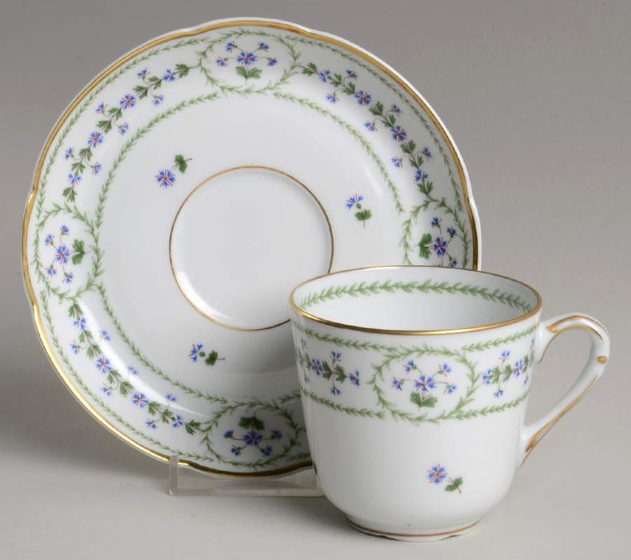 Barbeaux Flat Cup & Saucer Set by Bernardaud-1
