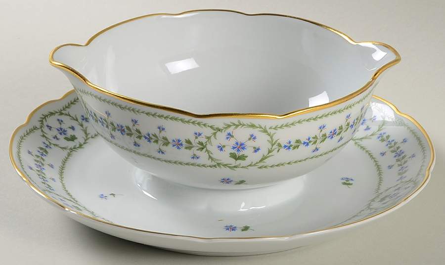 Barbeaux Gravy Boat with Attached Underplate by Bernardaud-1