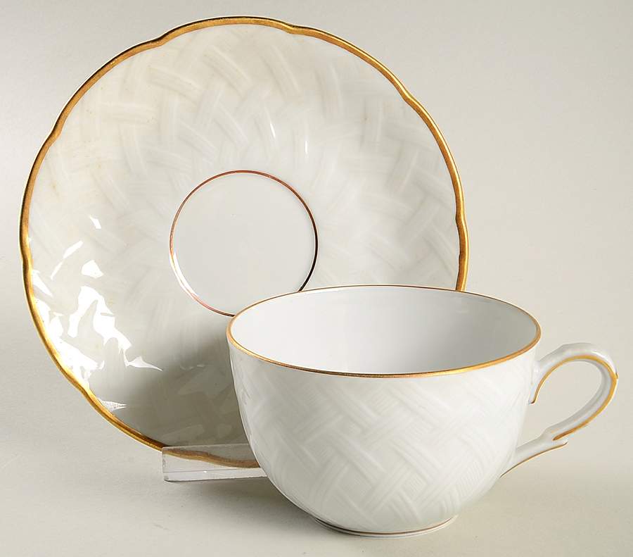 Baudelaire Flat Cup & Saucer Set by Bernardaud-1