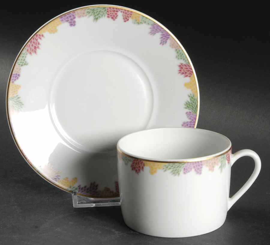 Bel Ami Flat Cup & Saucer Set by Bernardaud-1