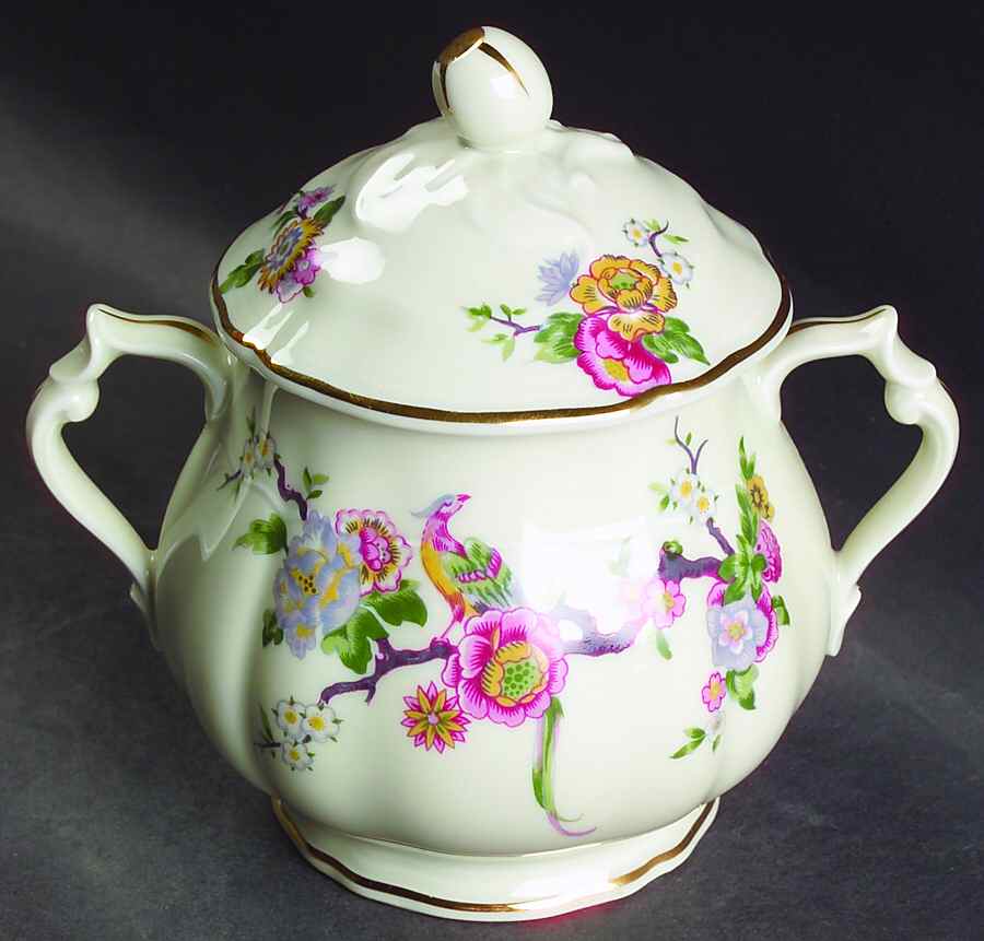 Bengali (Cream, Regence) Sugar Bowl & Lid by Bernardaud-1