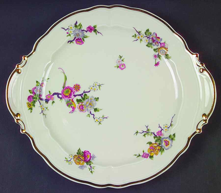 Bengali (Cream, Regence) Handled Cake Plate by Bernardaud-1