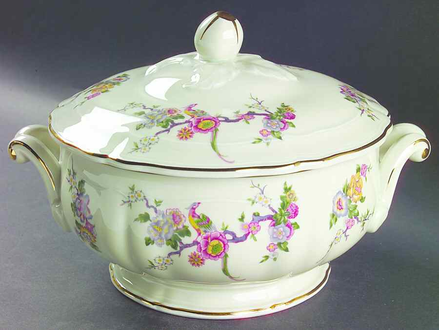 Bengali (Cream, Regence) Tureen &  Lid by Bernardaud-1