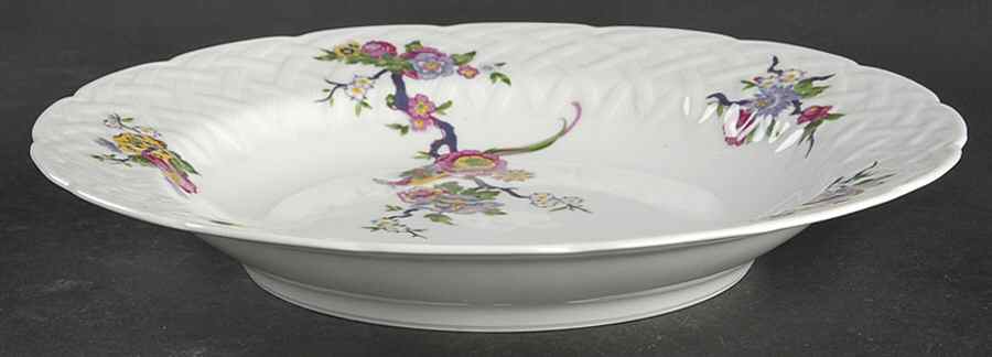 Bengali (White, Vannerie) Large Rim Soup Bowl by Bernardaud-1