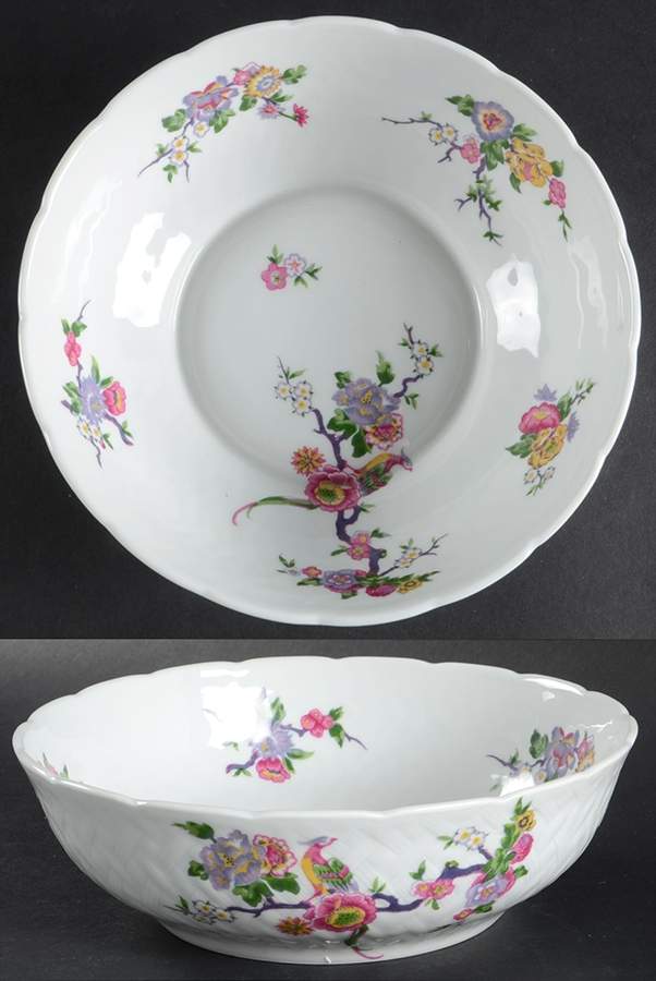 Bengali (White, Vannerie) 7" Round Vegetable Bowl by Bernardaud-1