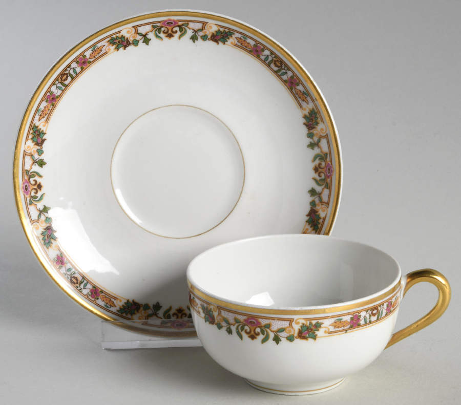 BER104 Flat Cup & Saucer Set by Bernardaud-1