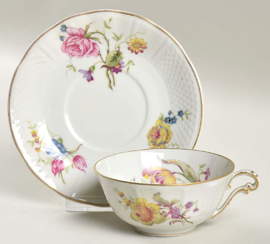 BER118 Footed Cup & Saucer Set by Bernardaud-1