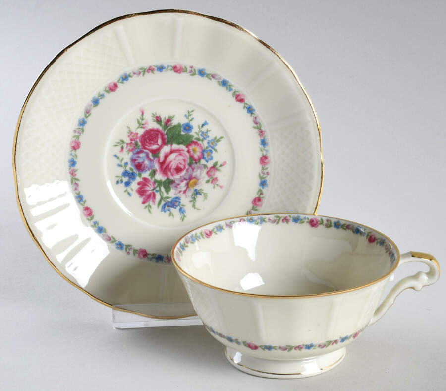 BER124 Footed Cup & Saucer Set by Bernardaud-1