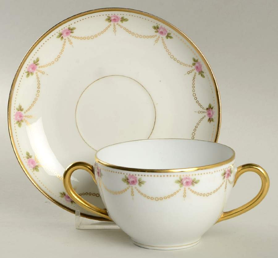 BER126 Flat Bouillon Cup & Saucer by Bernardaud-1