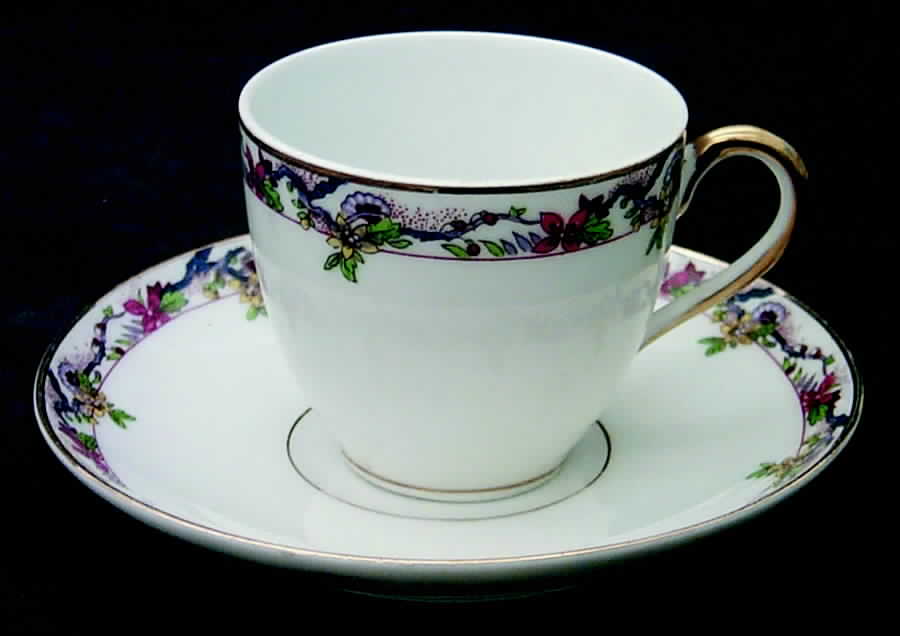 BER22 (NO VERGE) Flat Demitasse Cup & Saucer Set by Bernardaud-1