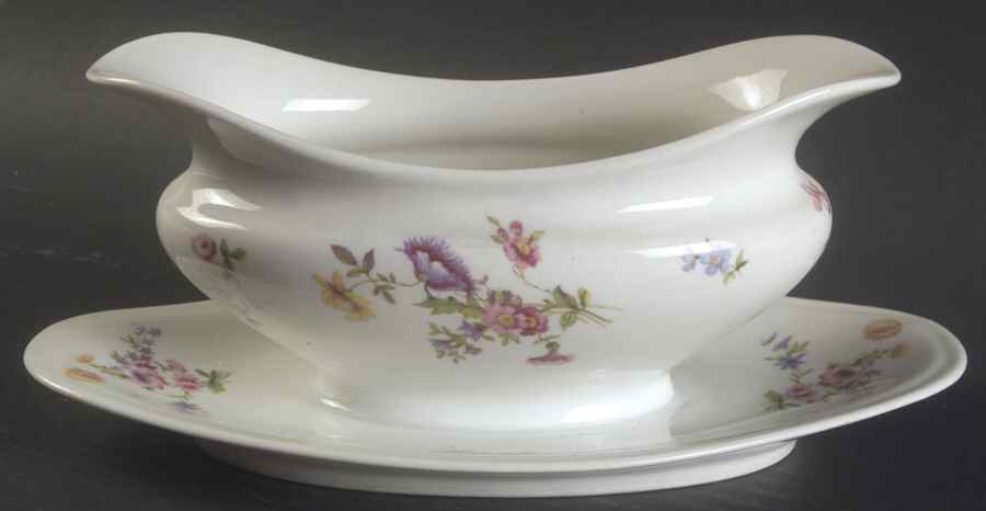 BER3 Gravy Boat with Attached Underplate by Bernardaud-1