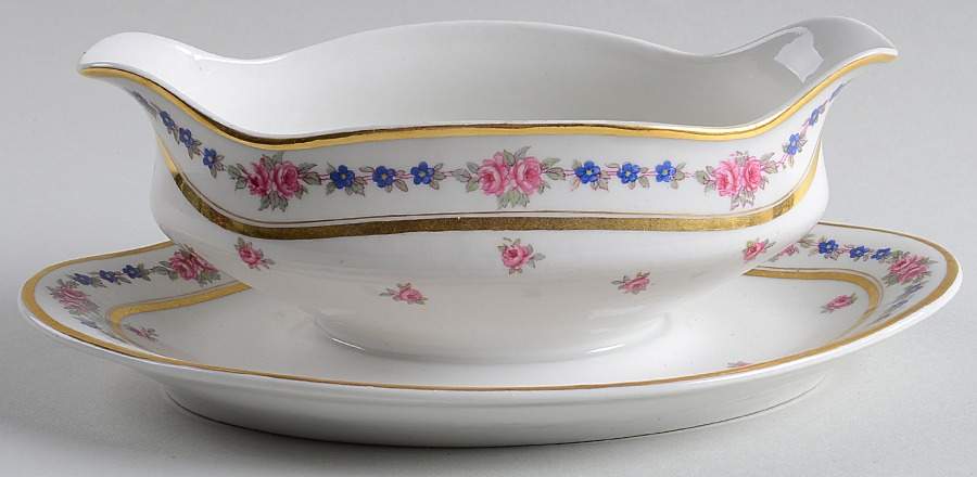 Fontenay, The Gravy Boat with Attached Underplate by Bernardaud-1