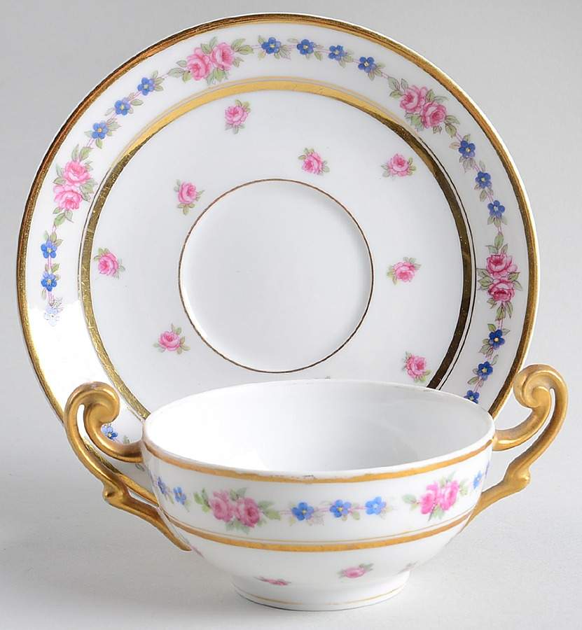 Fontenay, The Flat Bouillon Cup & Saucer by Bernardaud-1