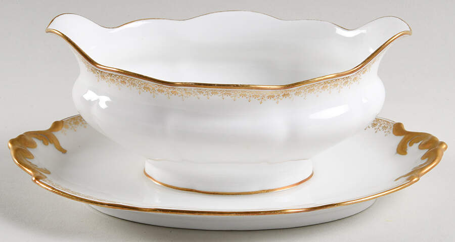 BER48 Gravy Boat with Attached Underplate by Bernardaud-1