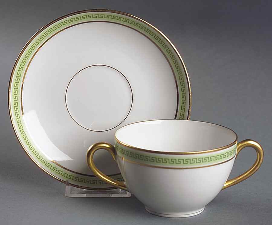BER5 Flat Bouillon Cup & Saucer by Bernardaud-1