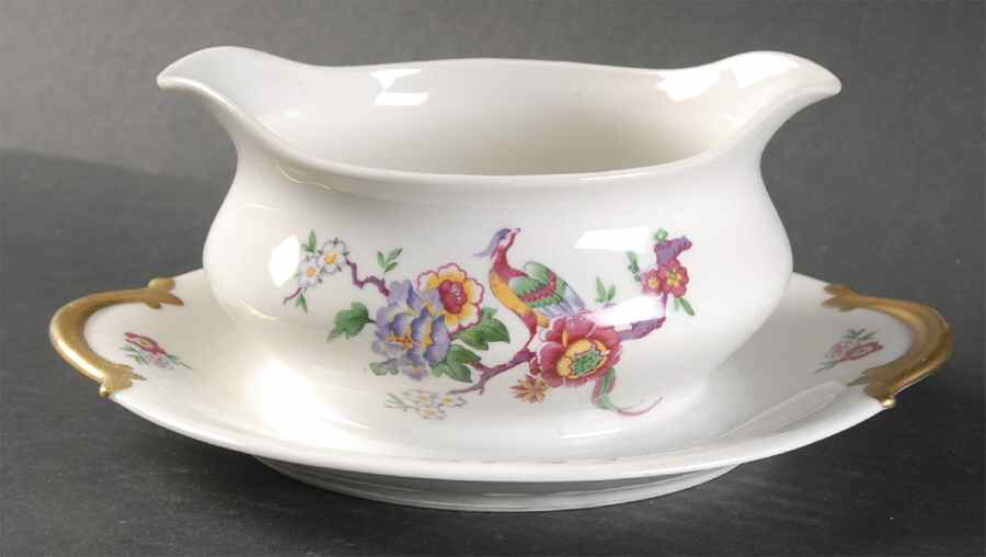 BER52 Gravy Boat with Attached Underplate by Bernardaud-1