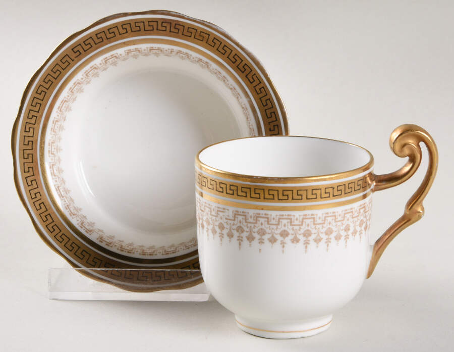 BER6 Flat Demitasse Cup & Saucer Set by Bernardaud-1