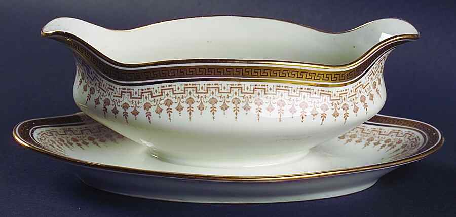 BER6 Gravy Boat with Attached Underplate by Bernardaud-1