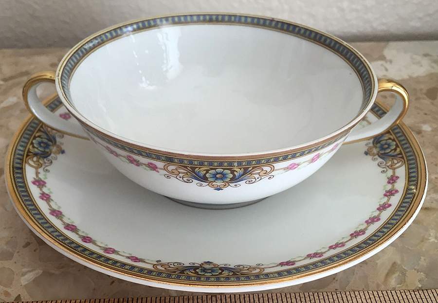 BER8 Flat Cream Soup Bowl & Saucer Set by Bernardaud-1